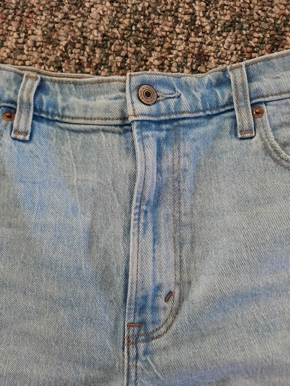 Abercrombie & Fitch The 90s Relaxed Cutoff Short High Rise Denim Size 32/14 - Picture 4 of 13